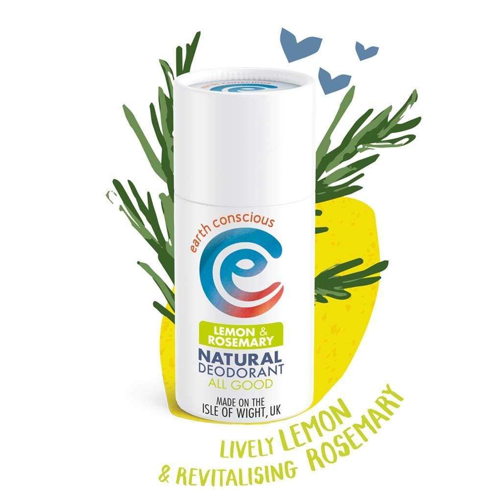 Earth Conscious Natural Deodorant Stick - Lemon & Rosemary &Keep