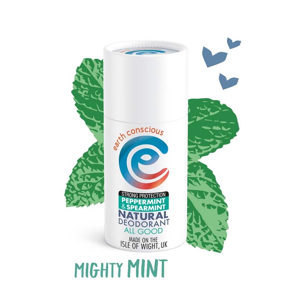 Earth Conscious Natural Deodorant Stick - Mint (Strong Protection) &Keep