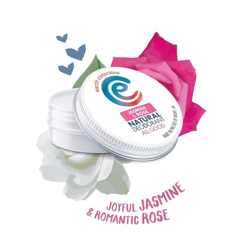 Earth Conscious Natural Deodorant Tin - Jasmine & Rose &Keep