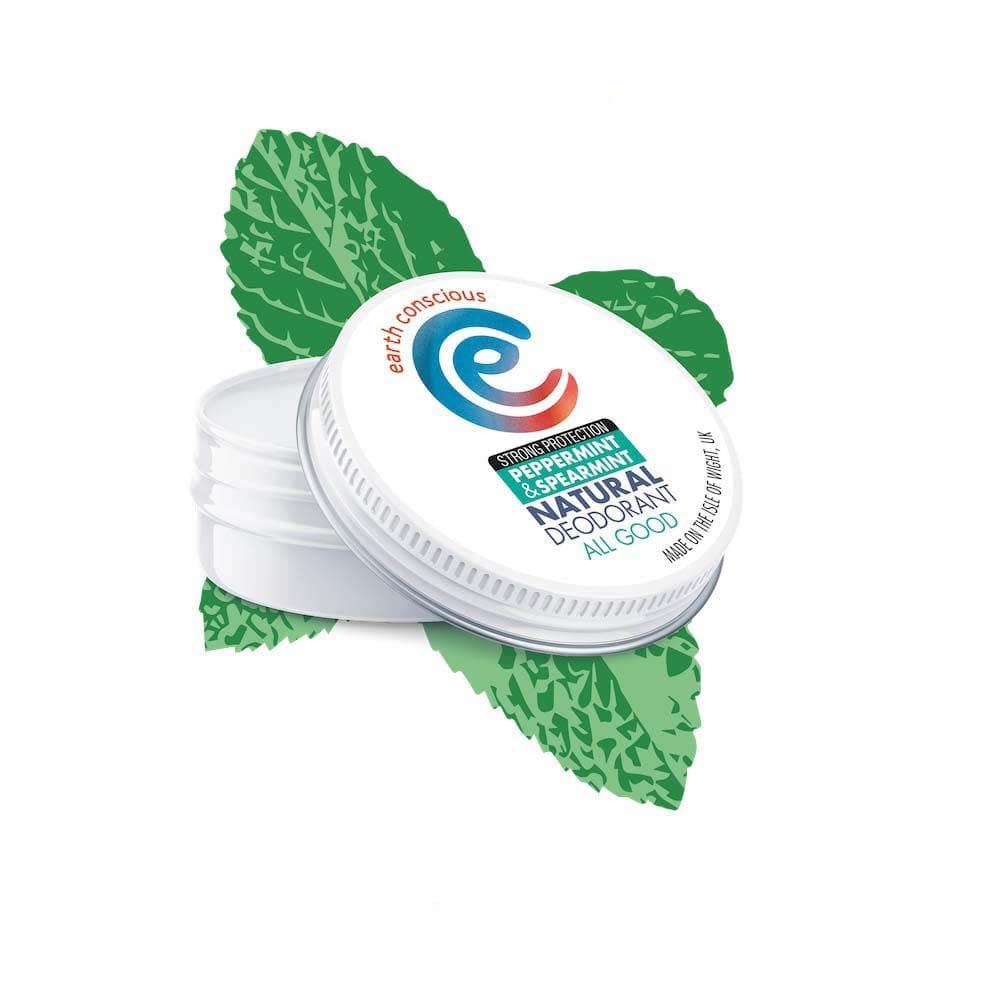 Earth Conscious Natural Deodorant Tin - Mint (Strong Protection) &Keep