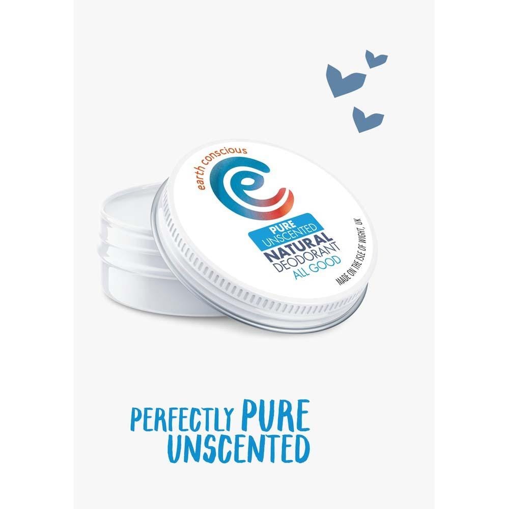 Earth Conscious Natural Deodorant Tin - Pure (Unscented) &Keep