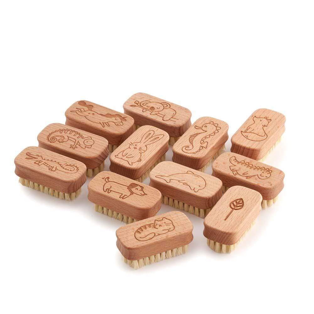Beech Wood Nail Brush Stiff Bristles