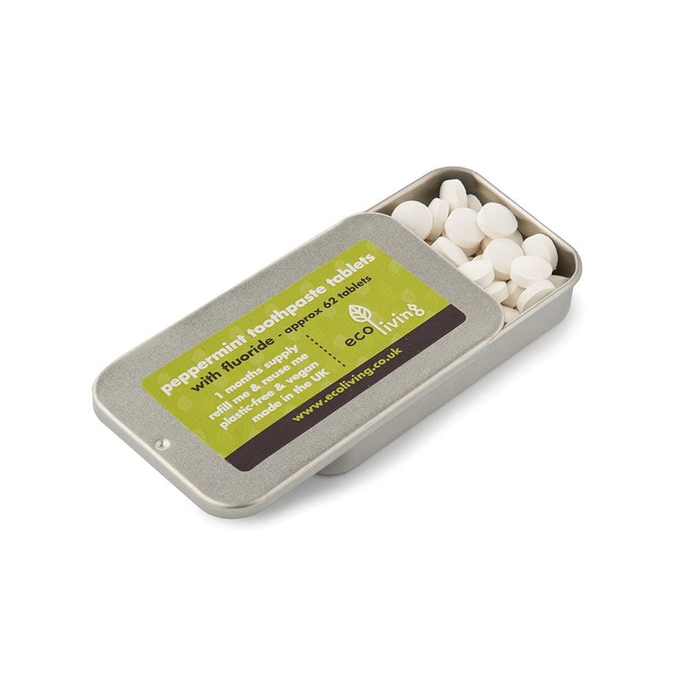 EcoLiving Toothpaste Tablets with Fluoride - Peppermint &Keep