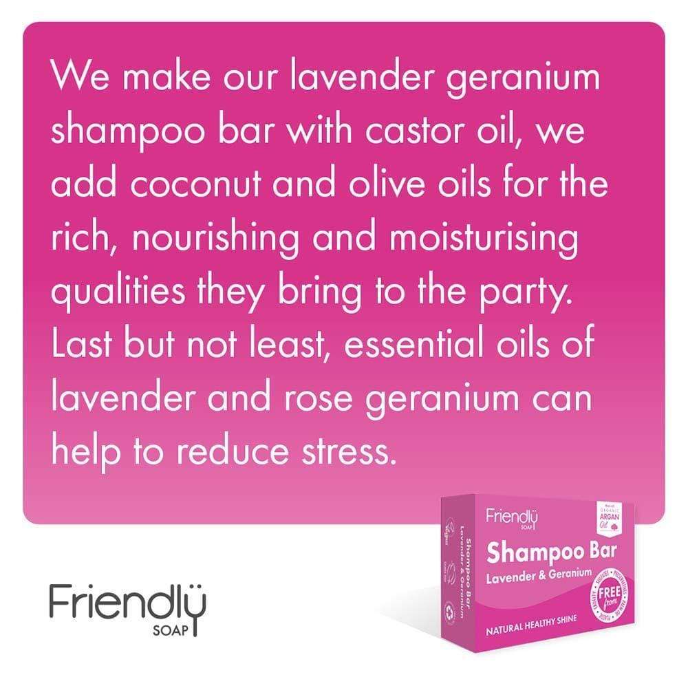 Friendly Soap - Lavender & Geranium Shampoo Bar &Keep