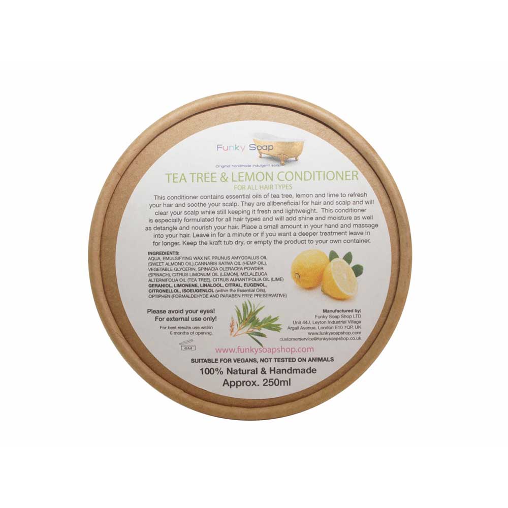Tea Tree & Lemon Hair Conditioner - 250ml Kraft Tub &Keep