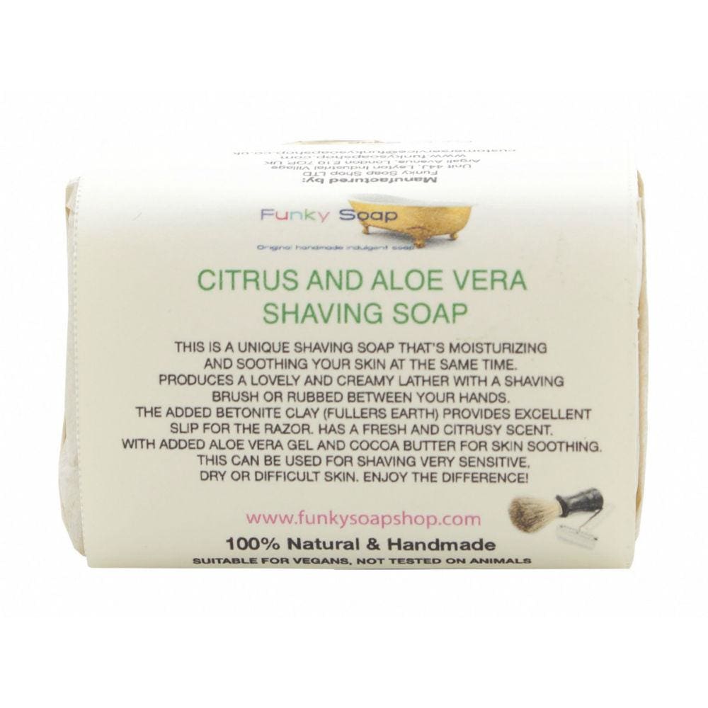 Funky Soap Citrus & Aloe Vera Shaving Soap - Funky Soap &Keep