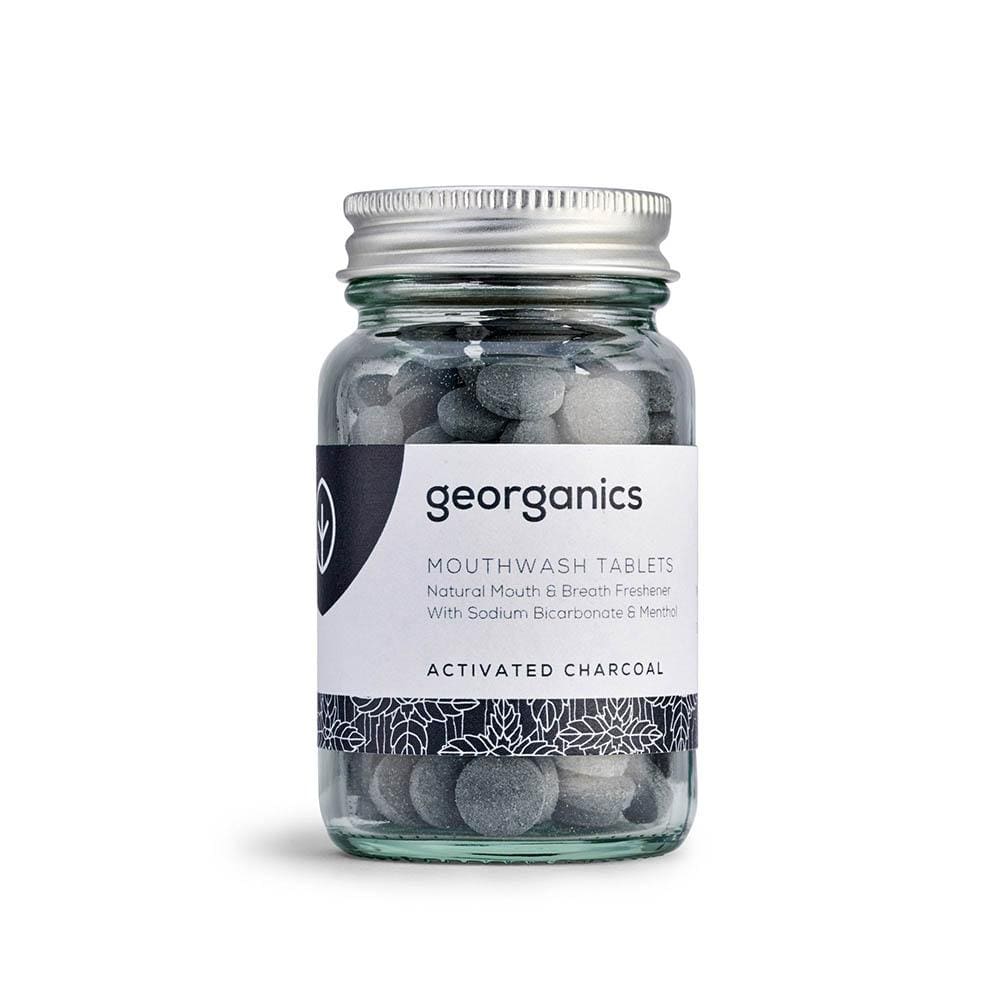 Georganics Natural Mouthwash Tablets - Activated Charcoal 180 Tablets &Keep
