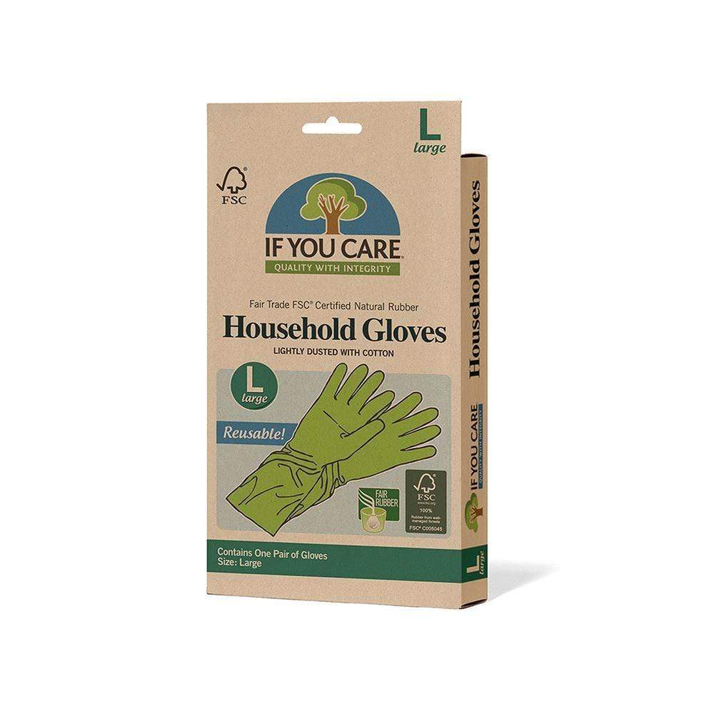 Natural Rubber Latex Household Gloves - Large If You Care &Keep