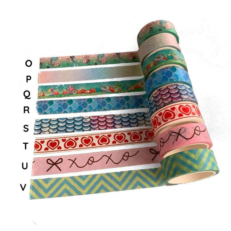 Patterned Biodegradable Washi Tape 15mm x 5m Plastic Free Paper