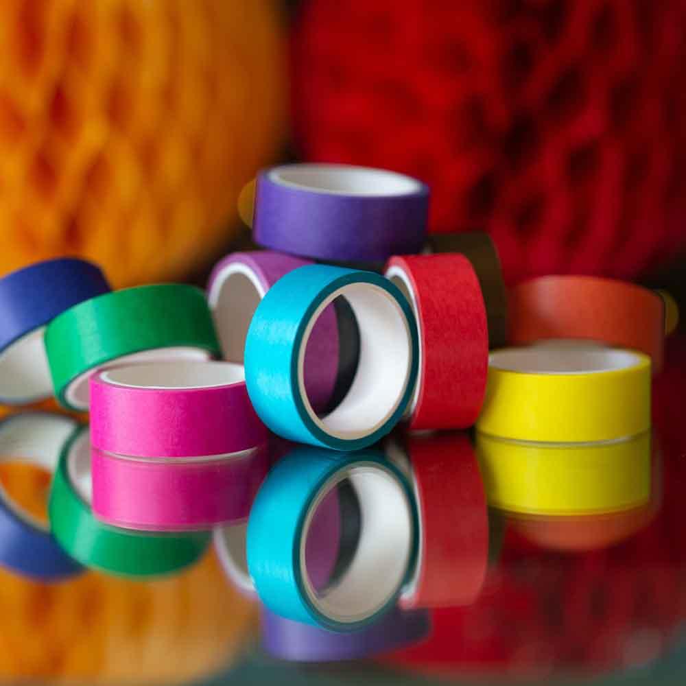Solid Colour Biodegradable Washi Tape 15mm x 5m Eco Friendly &Keep