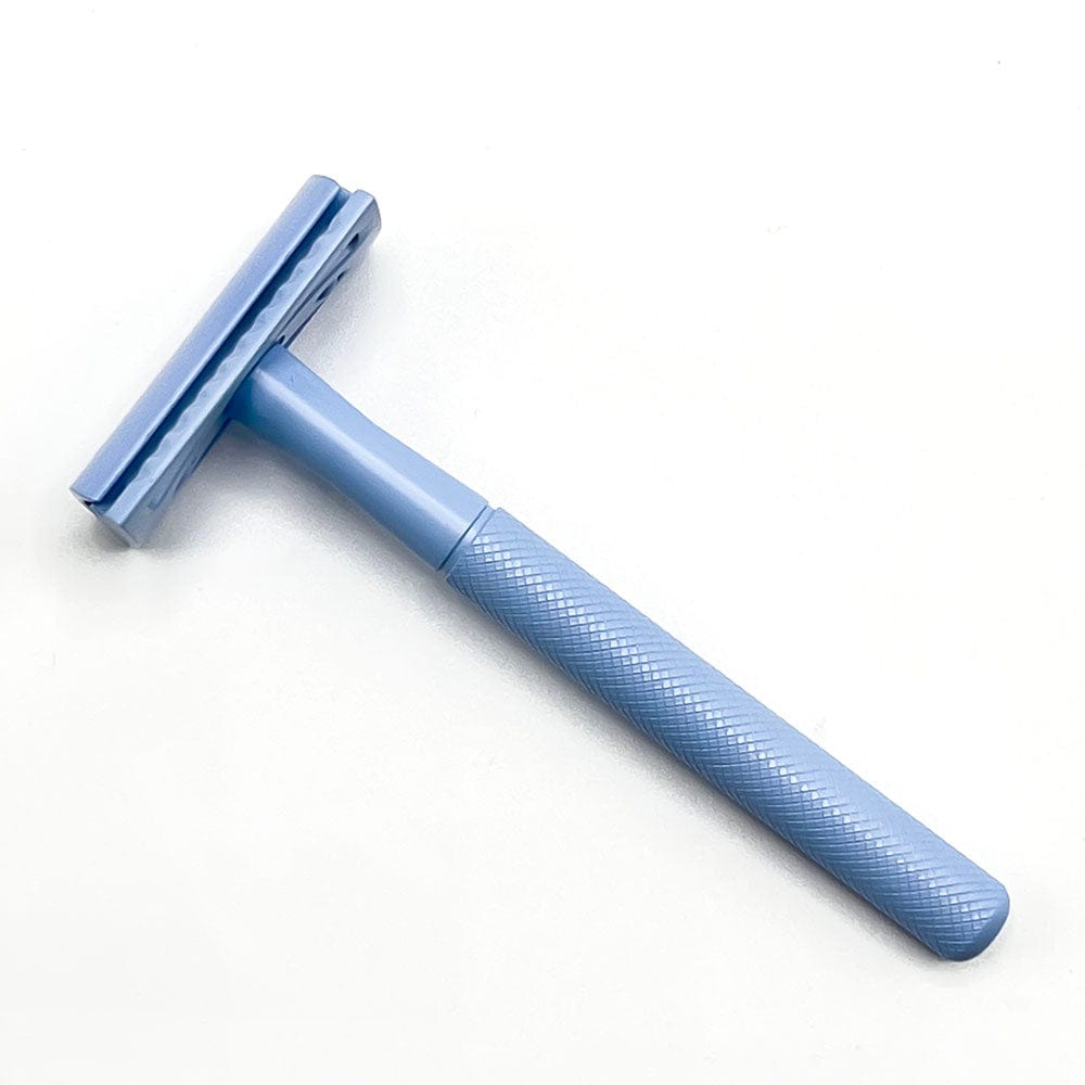 Stainless Steel Double Edge Safety Razor - Baby Blue &Keep