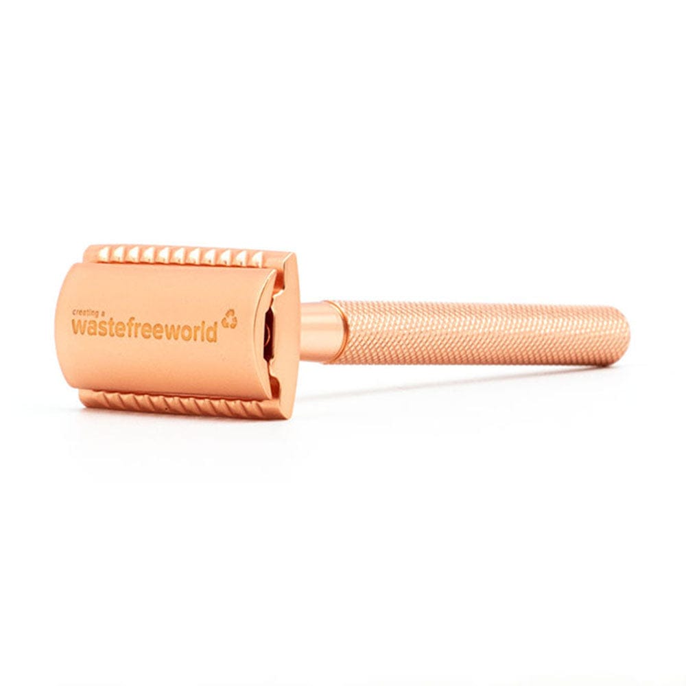 Stainless Steel Double Edge Safety Razor - Rose Gold &Keep