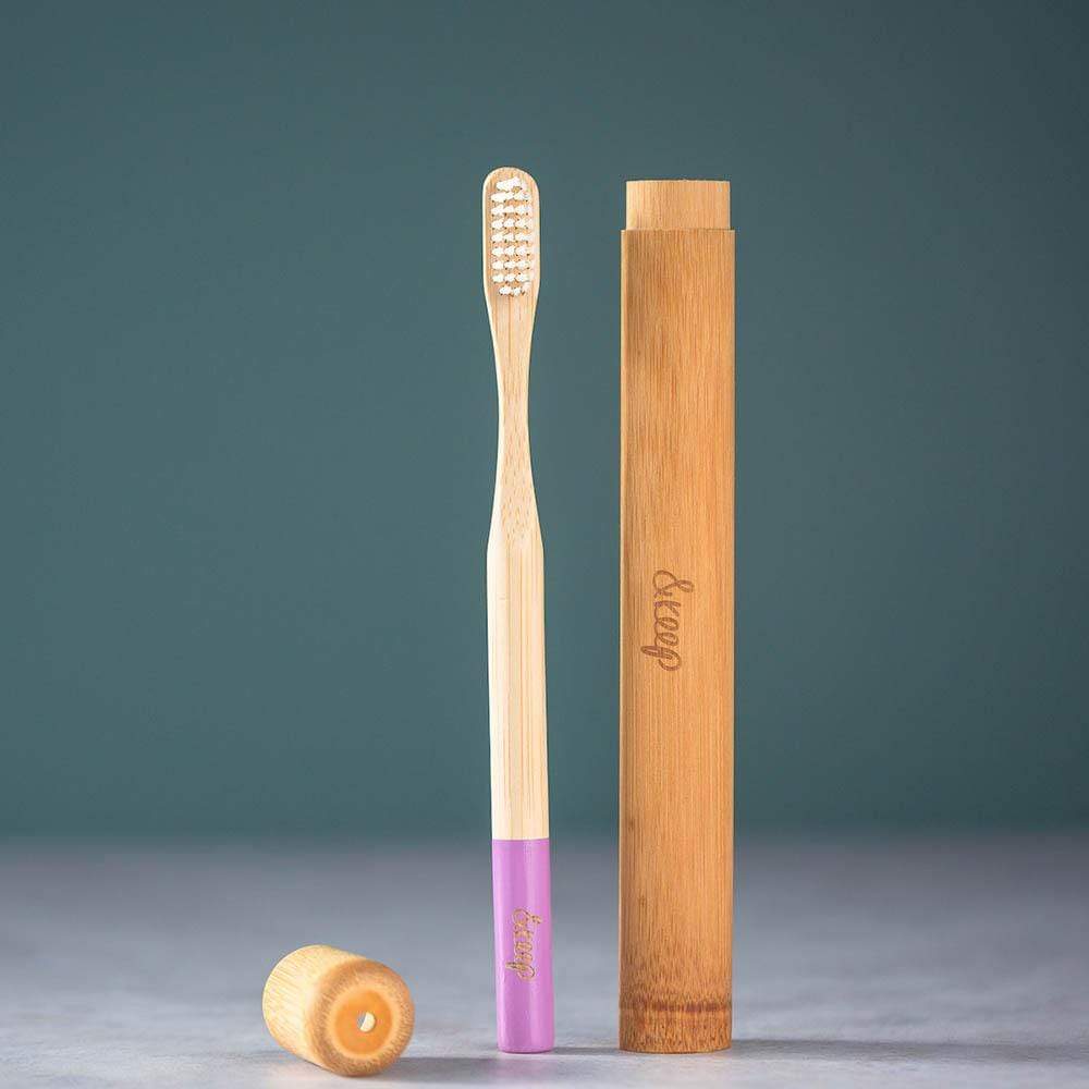 &Keep Bamboo Toothbrush Travel Pack Purple