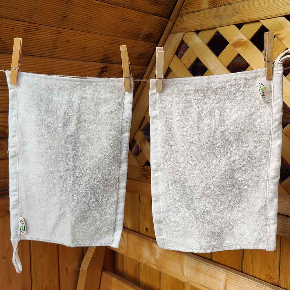LoofCo Egyptian Cotton Kitchen Cloth 2 Pack &Keep