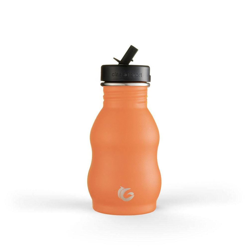 One Green Bottle Curvy Stainless Steel Bottle 350ml Easy Peeler Orange
