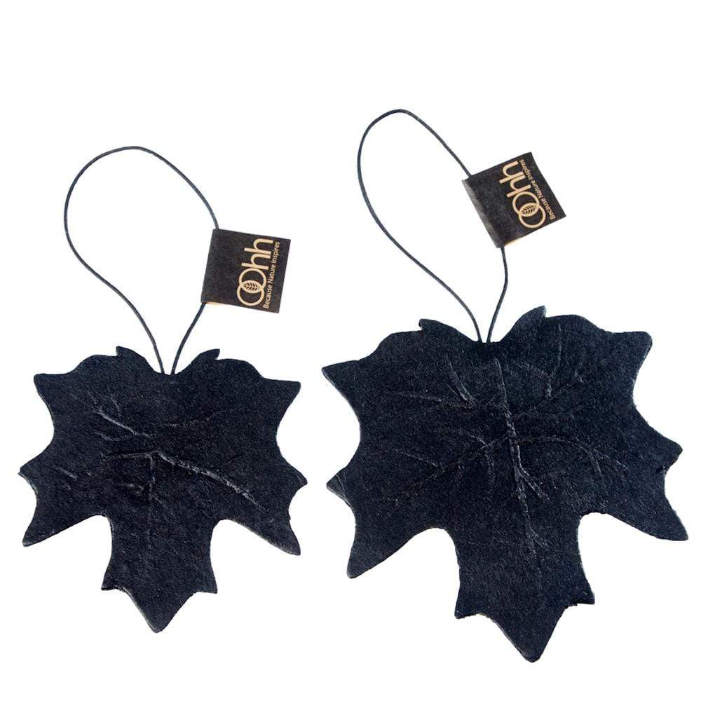Set of 2 Recycled Paper Leaf Hanging Ornaments Lubech Living Oooh &Keep