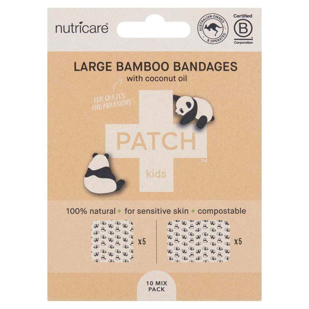 PATCH Large Bamboo Plasters (10 Mixed) - Kids Coconut Oil &Keep
