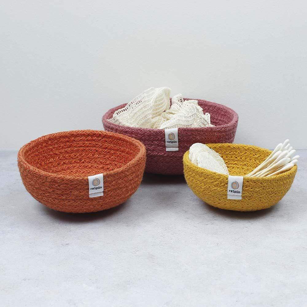 Jute Mini Bowl Set Fire