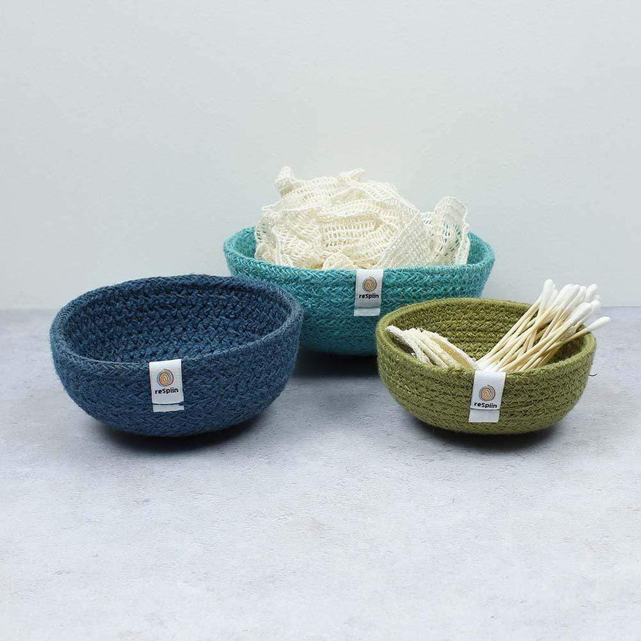 Jute shops Bowl, Handmade present, Sustainable living, Recycled baskets, Bowls gift