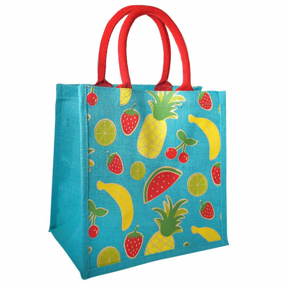 Medium Jute Shopping Bag by Shared Earth - Fruits &Keep