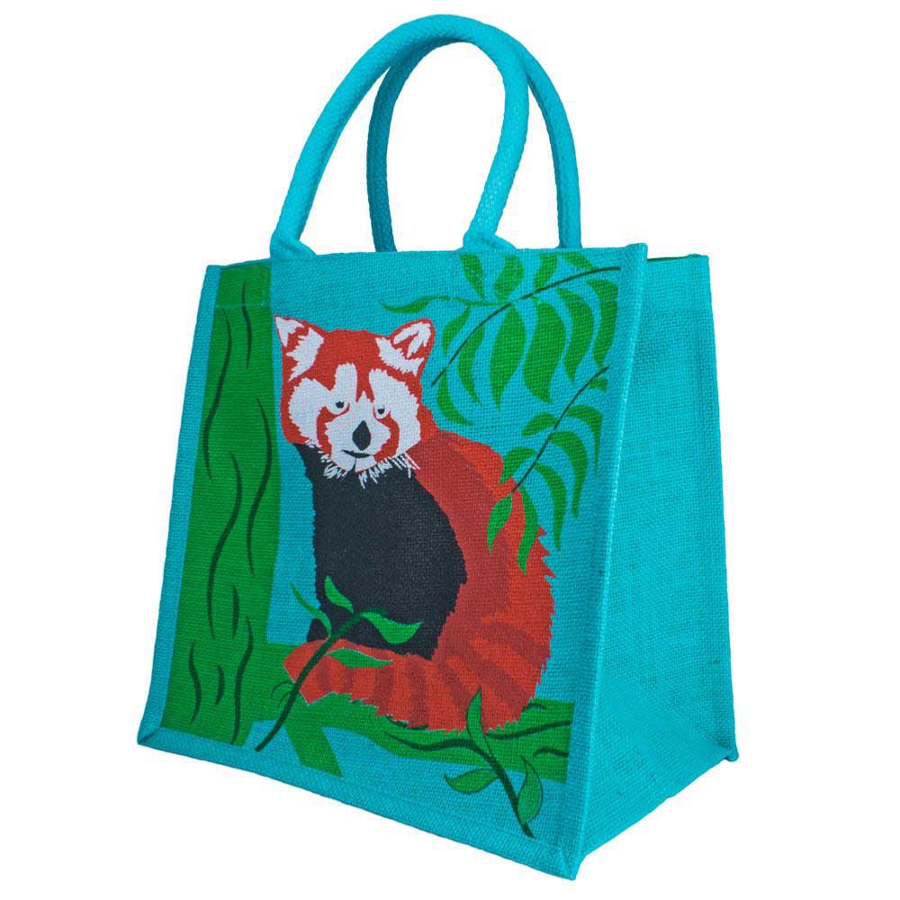 Medium Jute Shopping Bag by Shared Earth - Red Panda &Keep