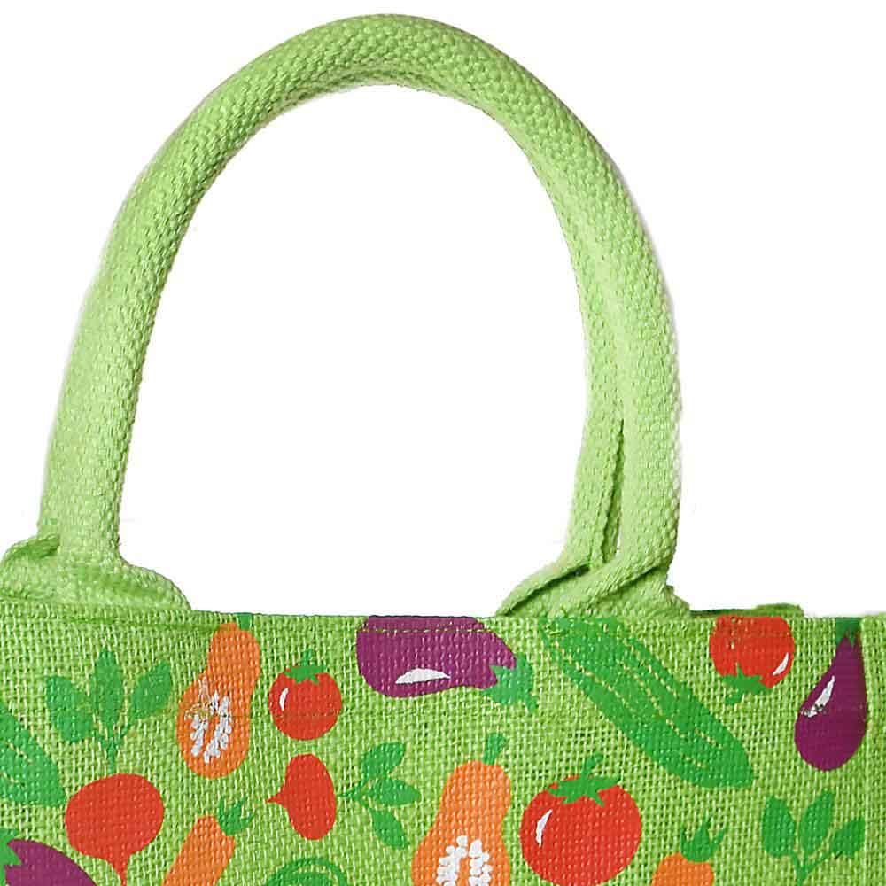 Medium Jute Shopping Bag by Shared Earth - Vegetables &Keep