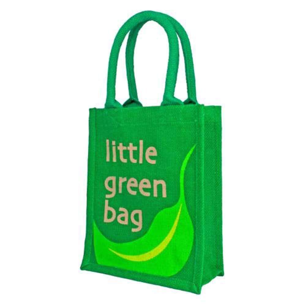 Small Jute Shopping Bag by Shared Earth - Little Green Bag &Keep