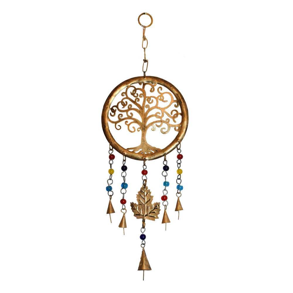 Recycled Brass Wind Chime Tree Life