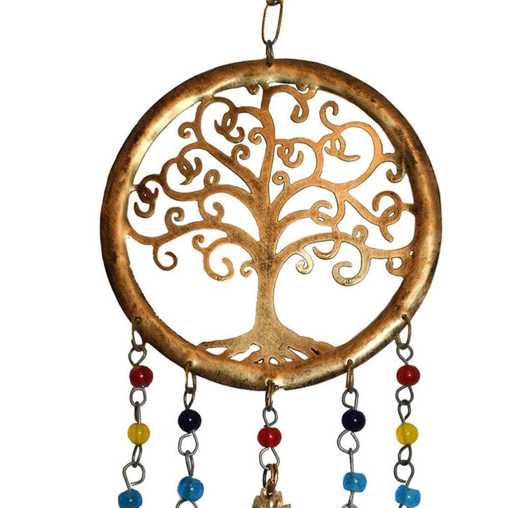 Recycled Brass Wind Chime - Tree of Life Shared Earth &Keep