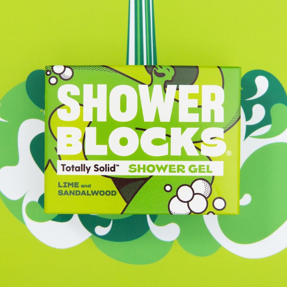 Shower Blocks Lime & Sandalwood Solid Shower Gel &Keep