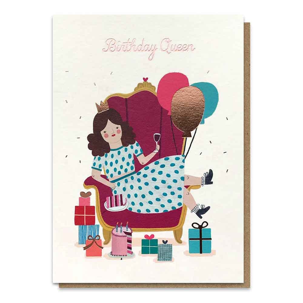 Birthday Queen Greetings Card Stormy Knight &Keep