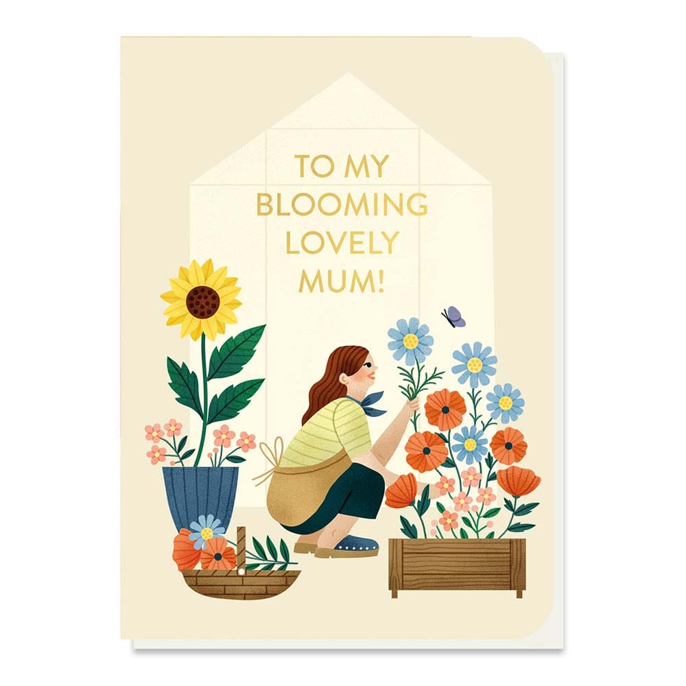 Blooming Lovely Mum Greetings Card with Wildflower Seed Sticks &Keep