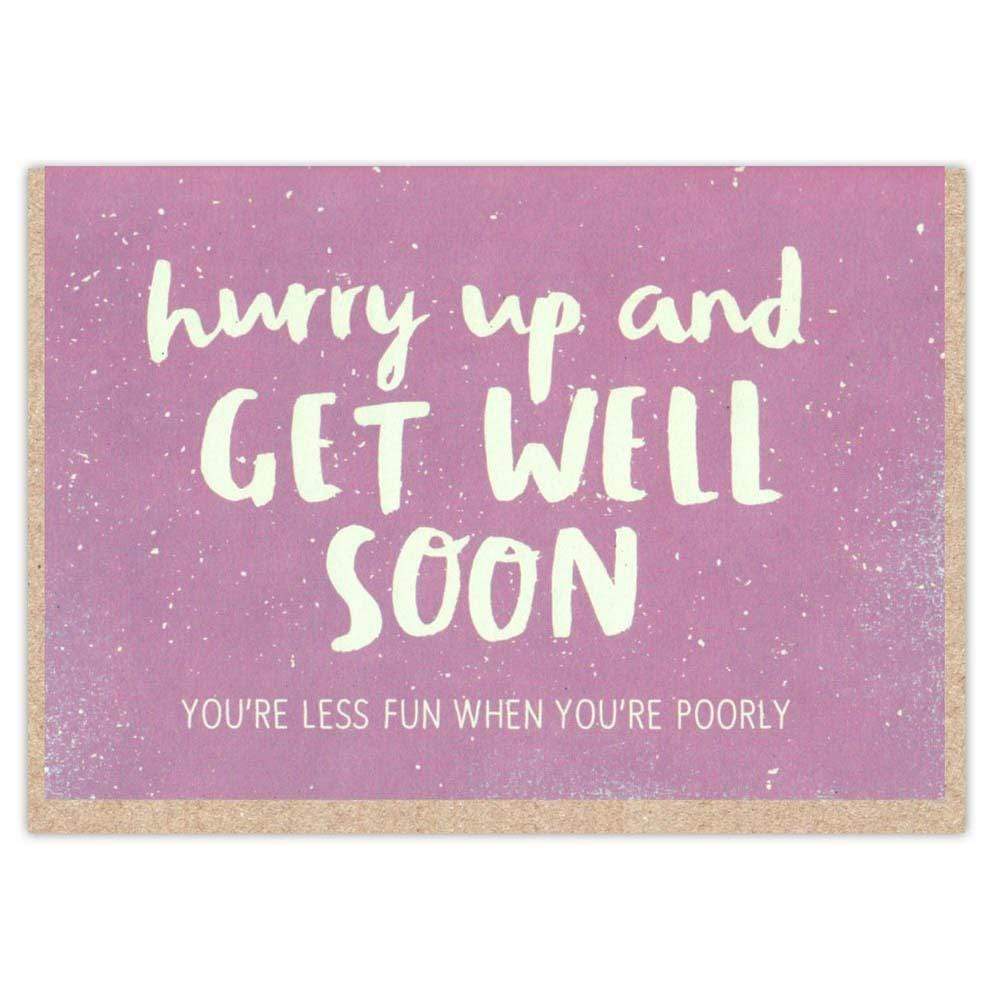 Get Well Soon Greetings Card &Keep