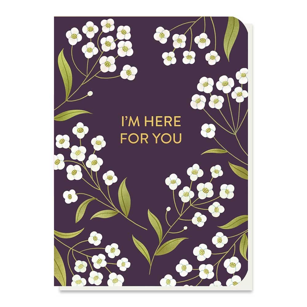 I'm Here For You Greetings Card with Sweet Alyssum Seed Sticks
