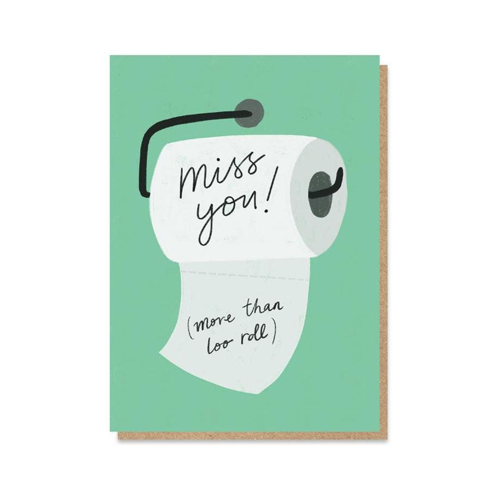 'Miss You More Than Loo Roll' NHS Charity Greetings Card &Keep