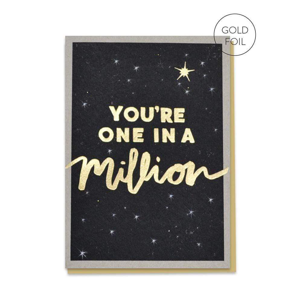 One In A Million - Recycled Greetings Card &Keep