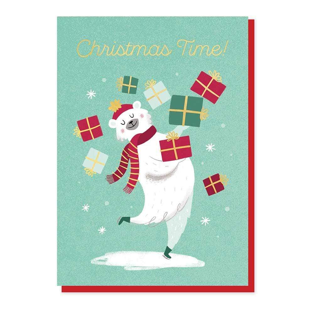 Polar Bear Express Christmas Greetings Card. Stormy Knight &Keep