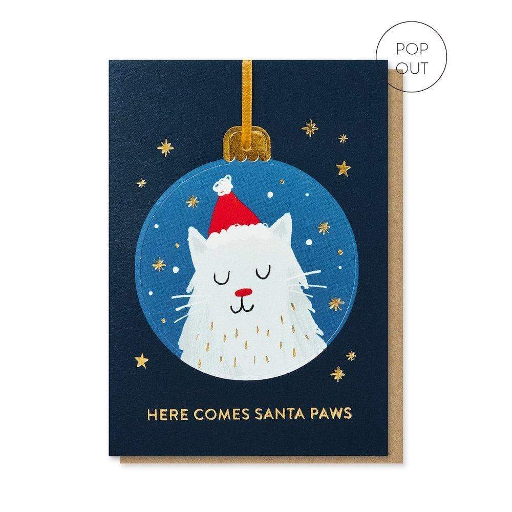 Santa Paws Pop-Out Bauble Christmas Card Stormy Knight &Keep