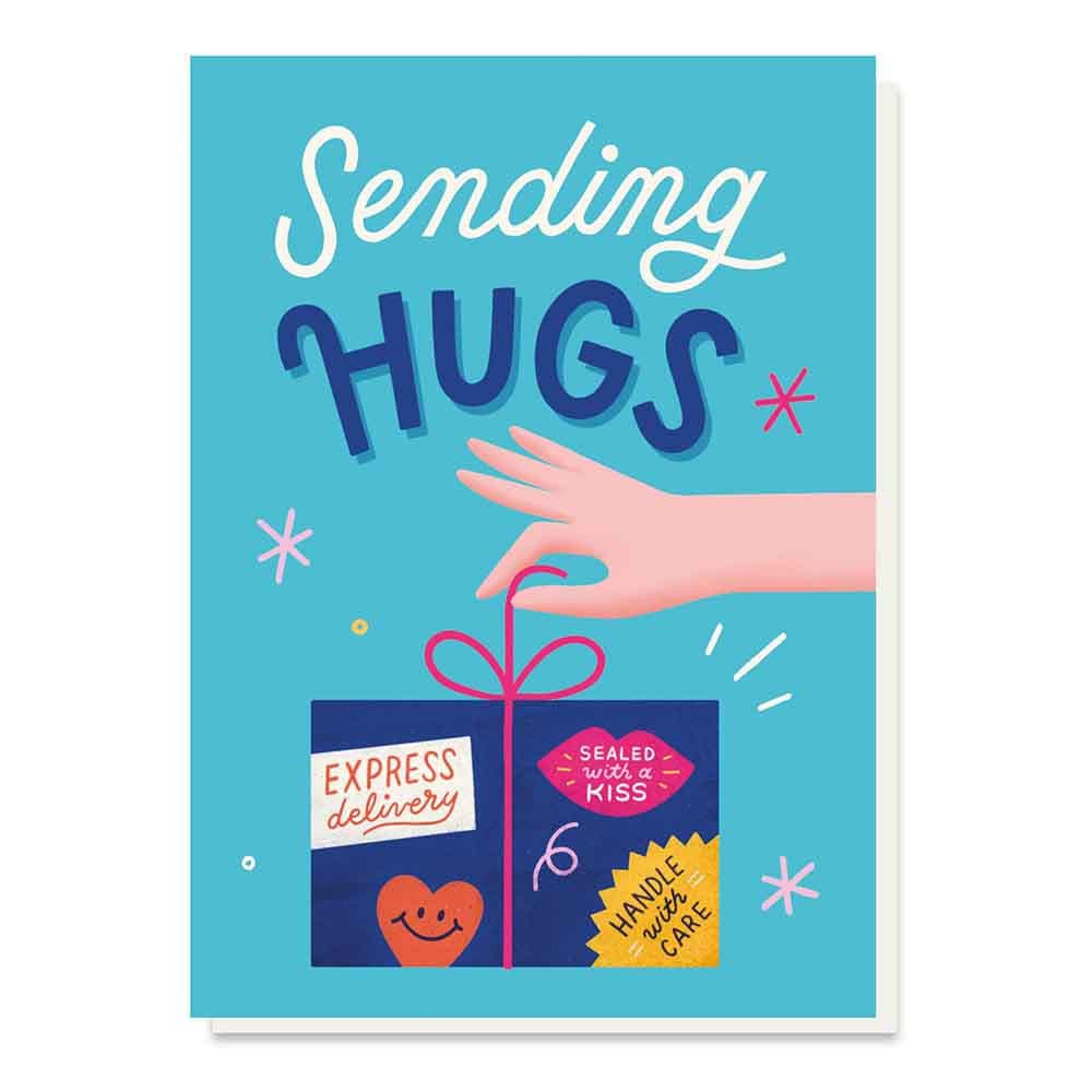 Sending Hugs Greetings Card Stormy Knight &Keep