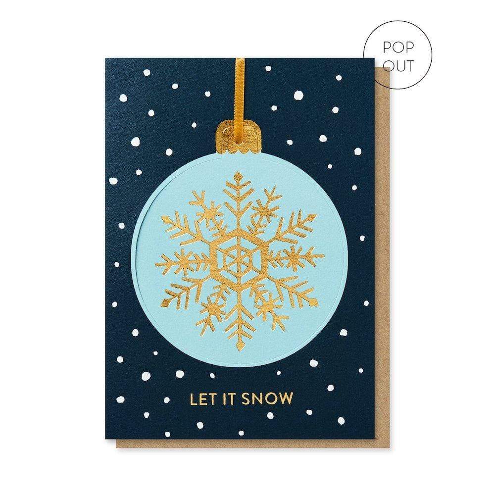 Snowflake Pop-Out Bauble Christmas Card Stormy Knight &Keep