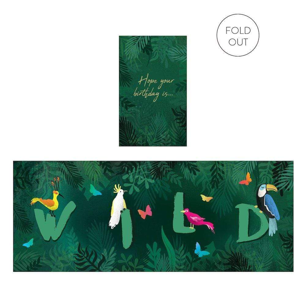 Wild Birthday Concertina Greetings Card