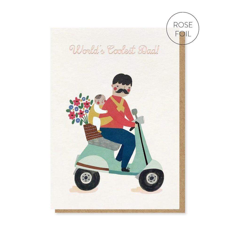 Worlds Coolest Dad Greetings Card