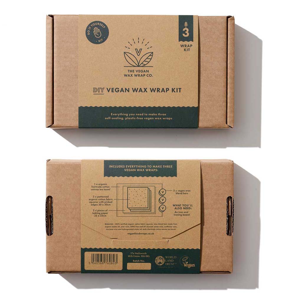 DIY Vegan Wax Wraps Kit Vegan Wrap Co. &Keep