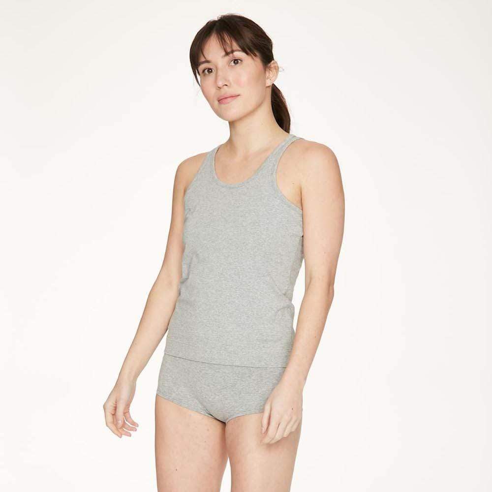 Leah Organic Cotton Cami Vest by Thought - Grey Marle &Keep