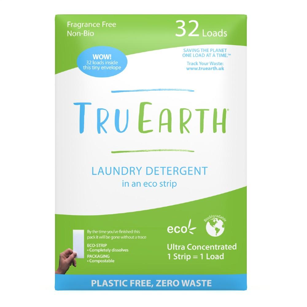 Tru Earth Eco-Strips Laundry Detergent (Fresh Linen Scent, 64 Loads) -  Eco-Friendly Ultra Concentrated Compostable & Biodegradable Plastic-Free Laundry  Detergent Sheets 