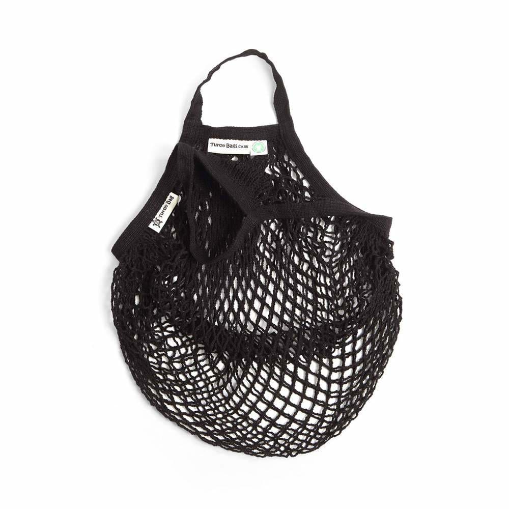 Turtle Bags Organic Cotton Short-Handled String Bag By Turtle Bags - Black &Keep