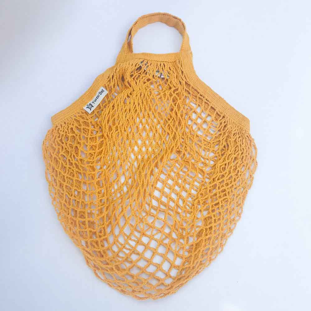 Turtle Bags Organic Cotton Short-Handled String Bag by Turtle Bags - Gold &Keep