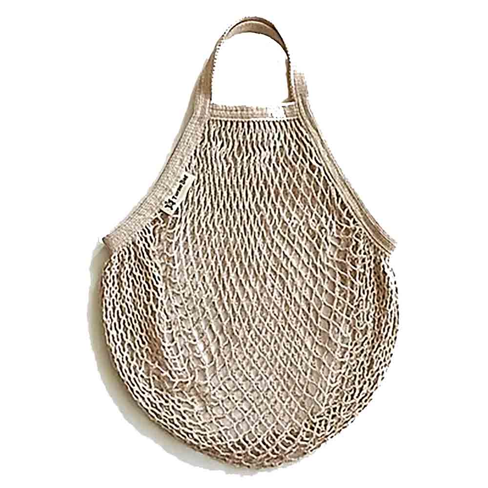 Turtle Bags Organic Cotton Short-Handled String Bag by Turtle Bags - Mushroom &Keep