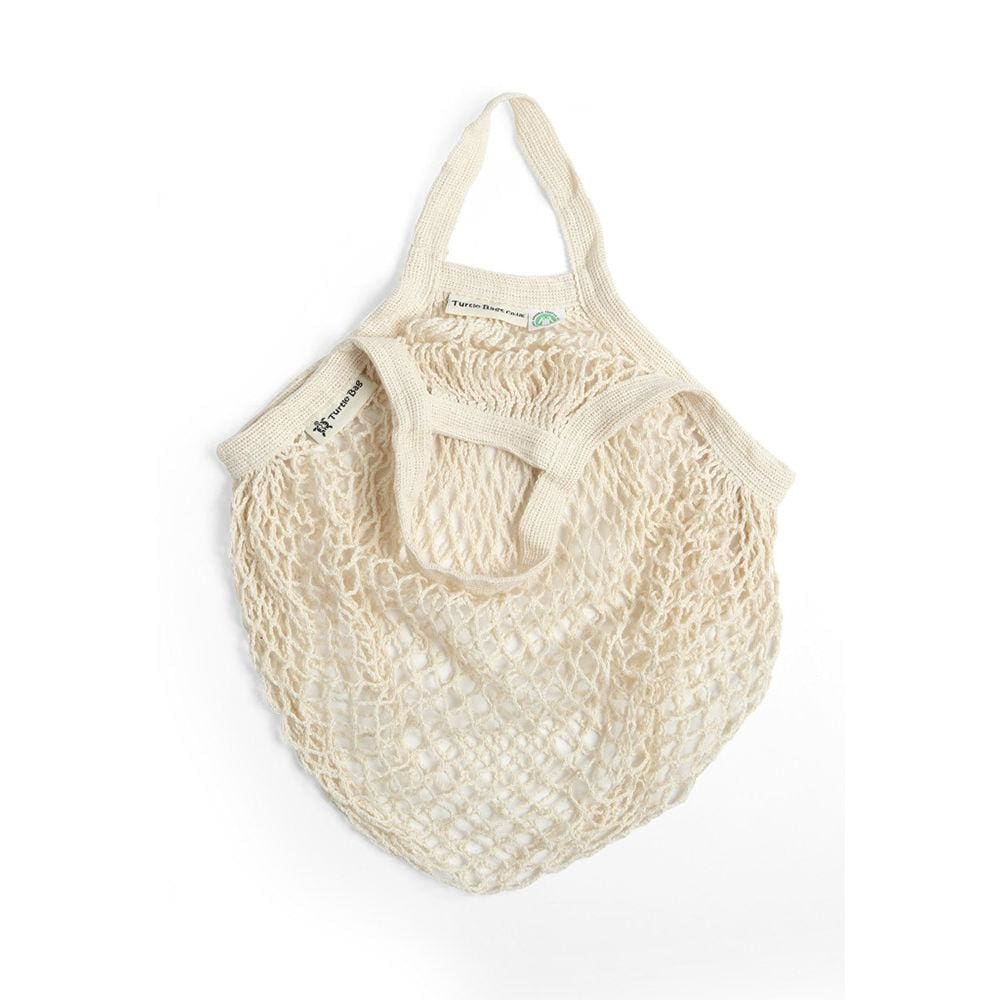 Turtle Bags Organic Cotton Short-Handled String Bag By Turtle Bags - Natural &Keep