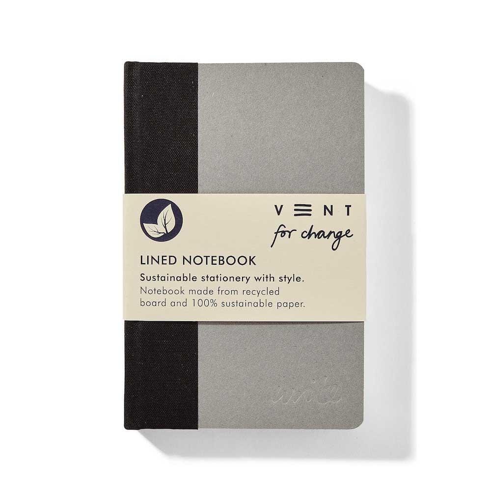 Sustainable Lined 'Write' Notebook - Black &Keep